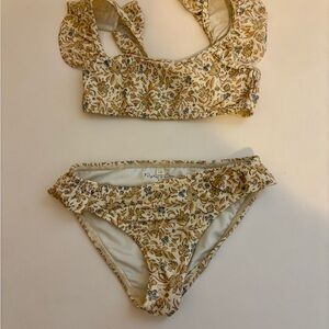 Rylee + Cru Floral Ruffle Bikini Set